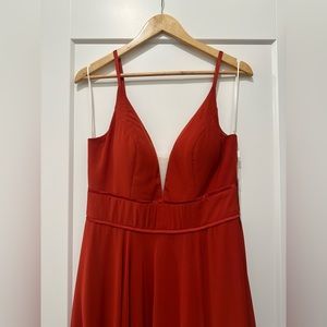 Kanali K burnt orange long formal dress Size 10